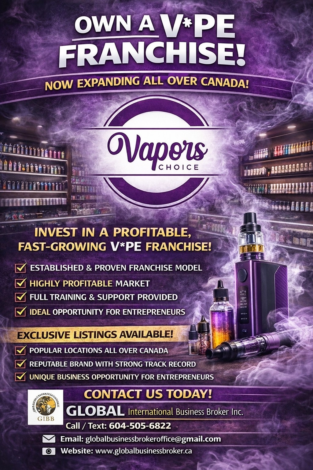 V*PE FRANCHISE OPPORTUNITY